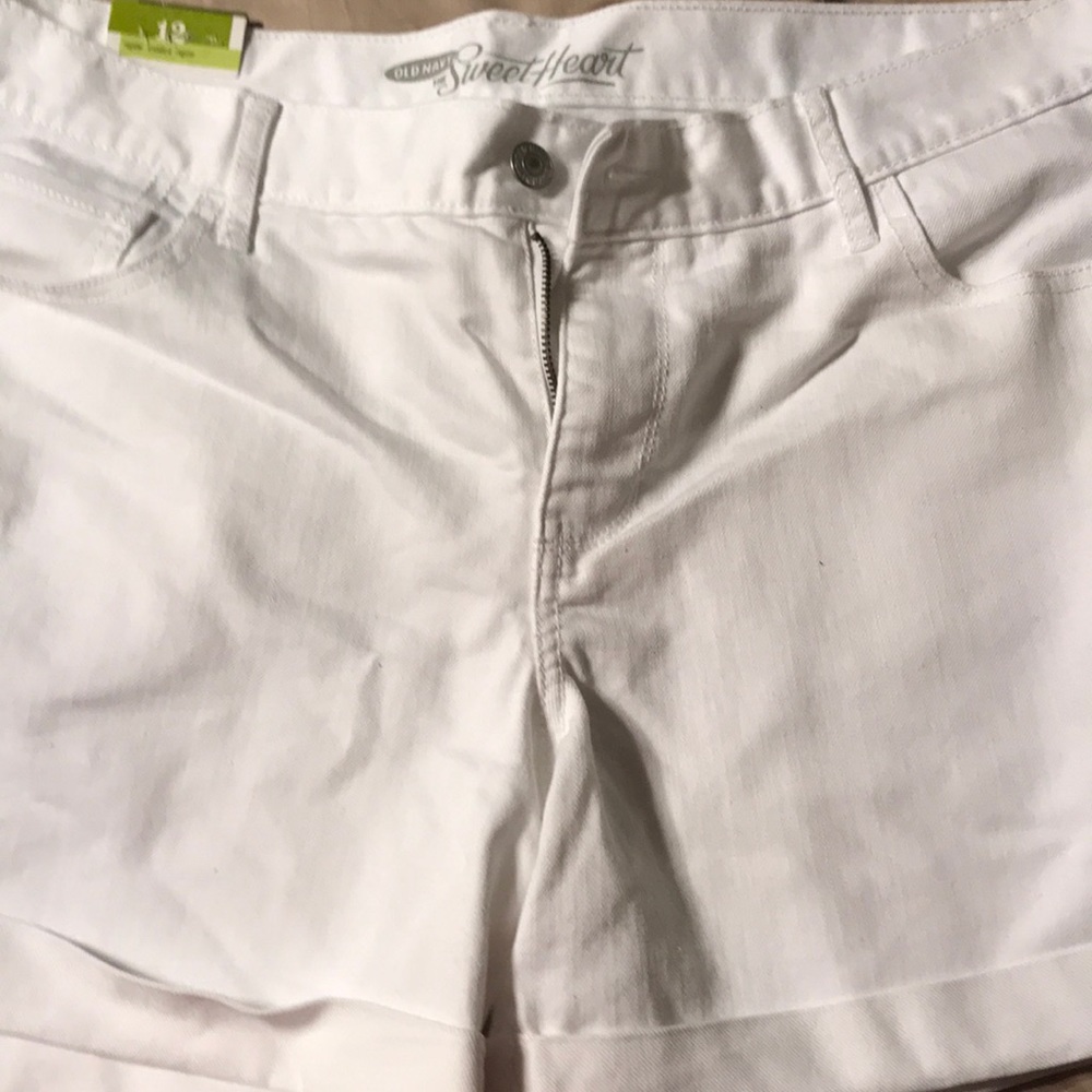 Nwt white jean shorts